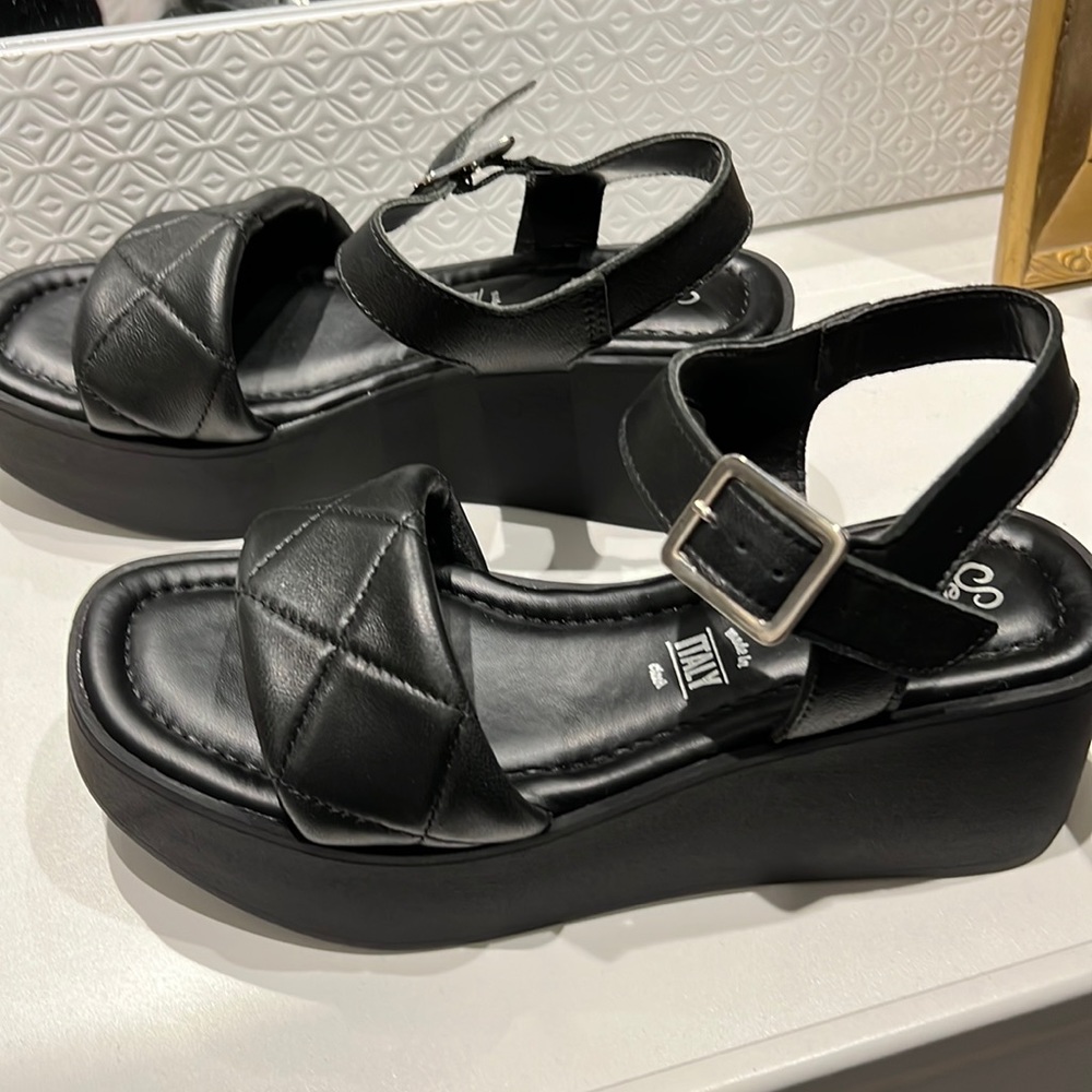 Seychelles black platform sandals